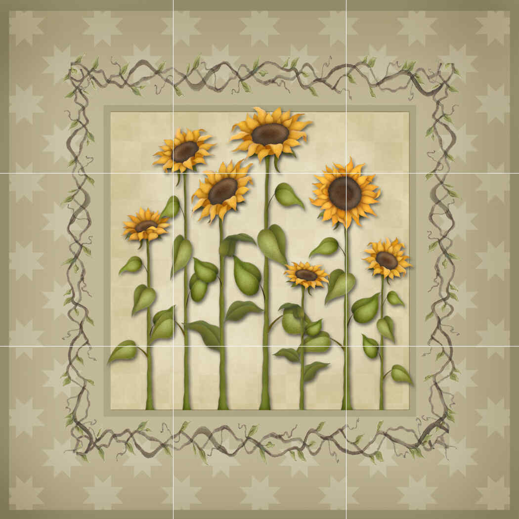 Sunflowers 3 – Affordable Tile Mural