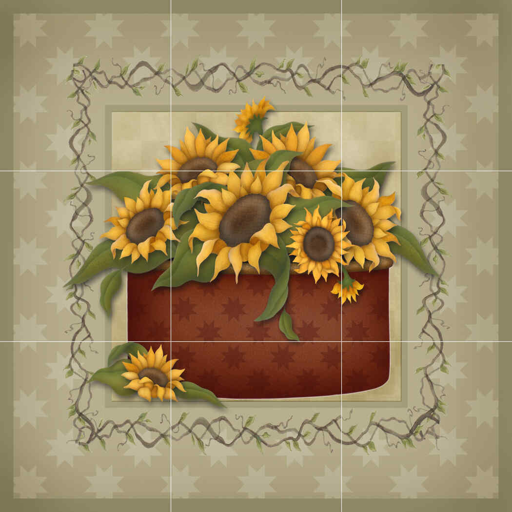 Sunflowers 4 – Affordable Tile Mural