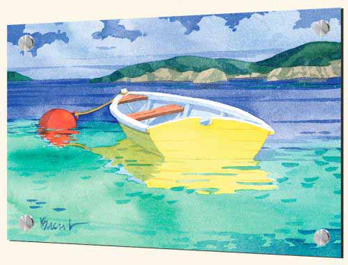 PB-Yellow Rowboat – Splashback Mural