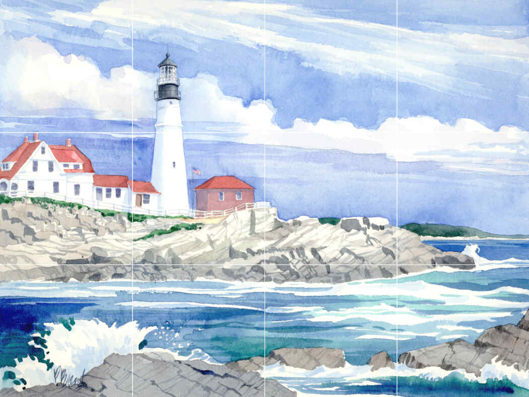 Portland Head Lighthouse – Porcelain Tile Mural