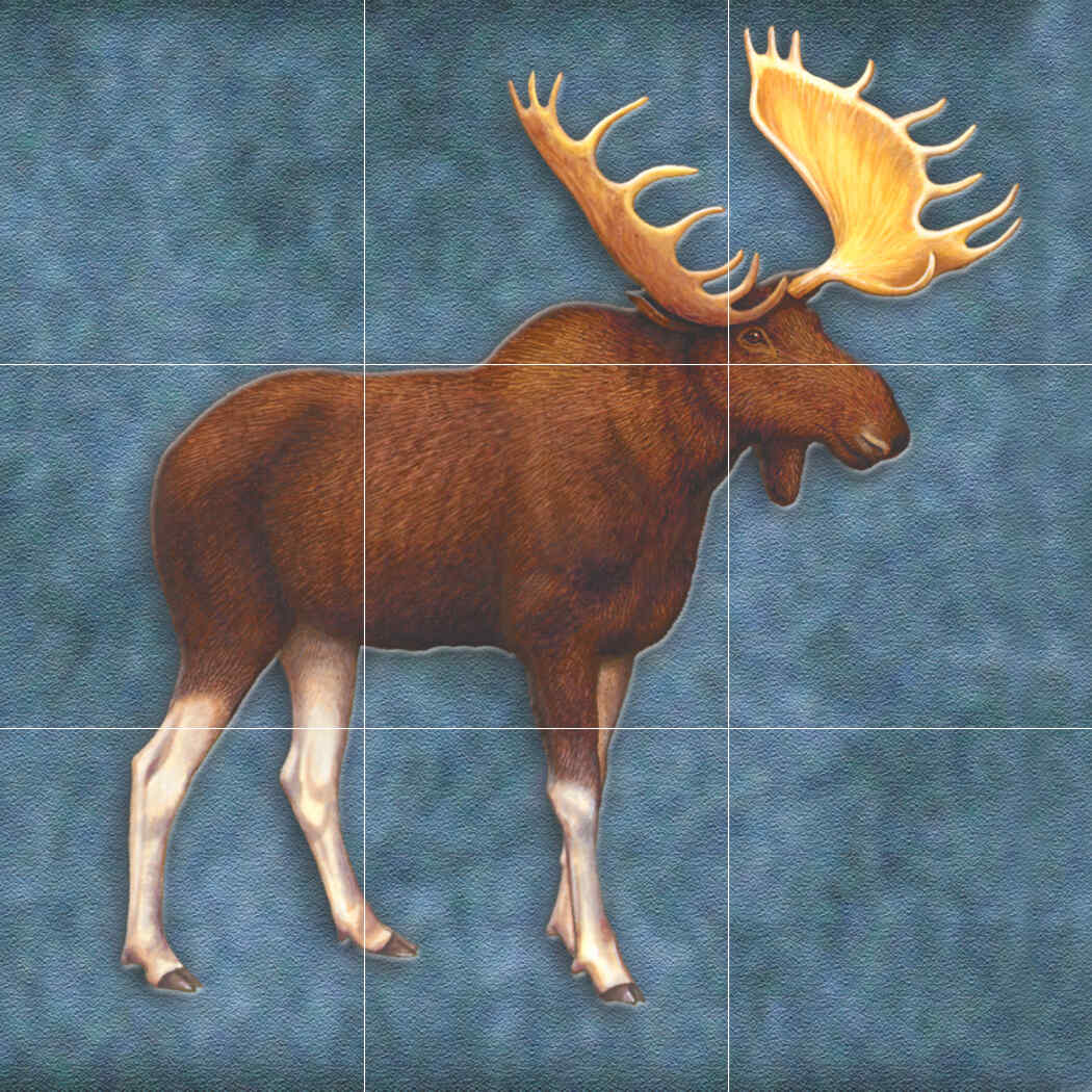 Lodge Moose 2 – Porcelain Tile Mural