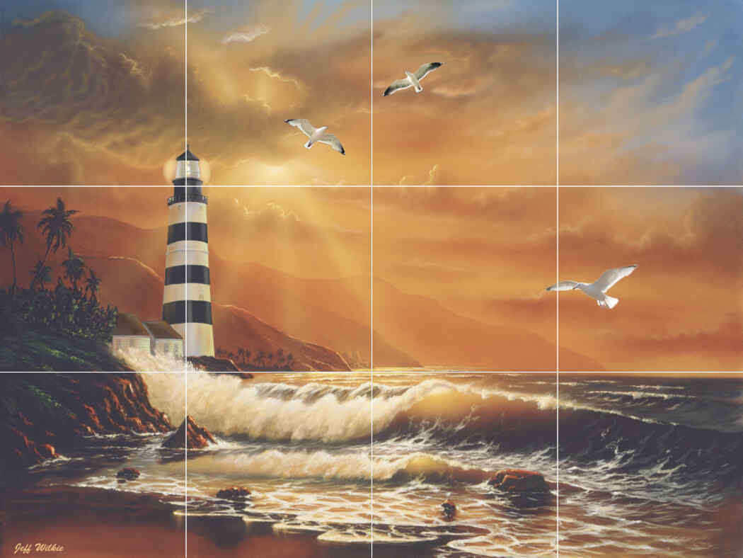 Majestic Lighthouse – Porcelain Tile Mural