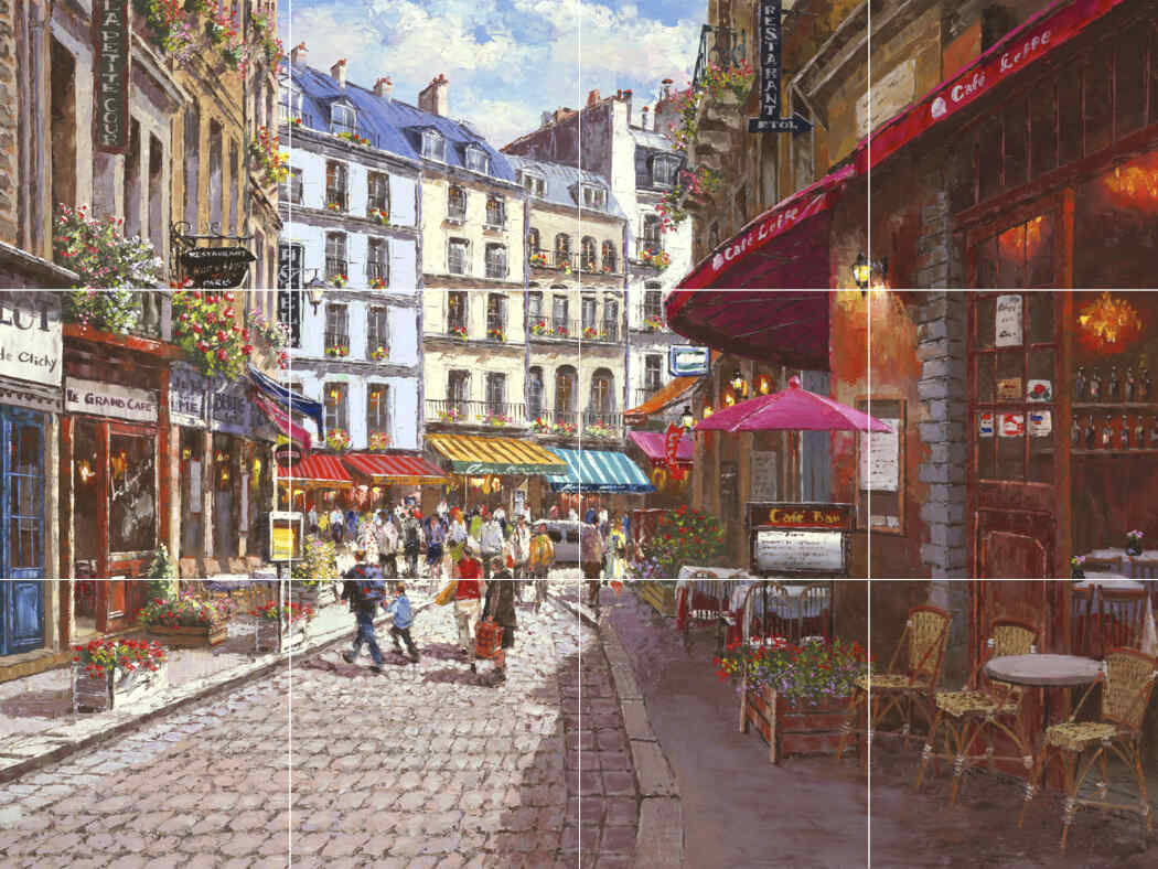 Paris Cafe – Porcelain Tile Mural