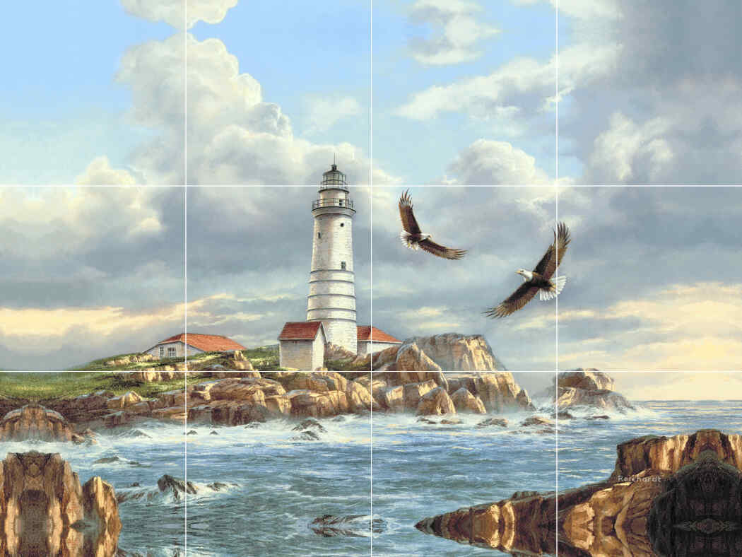 Boston Lighthouse – Porcelain Tile Mural