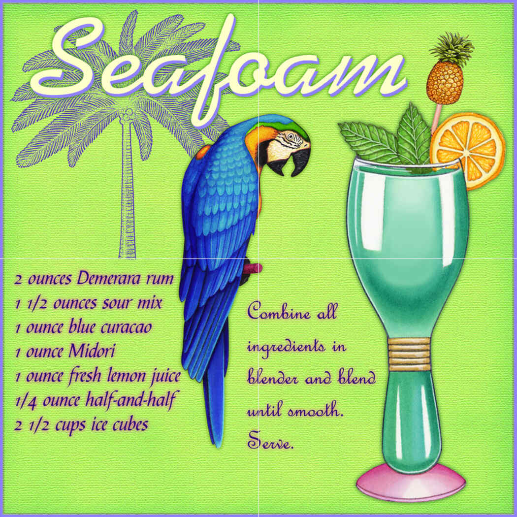 Drink Recipe-Seafoam – Porcelain Tile Mural