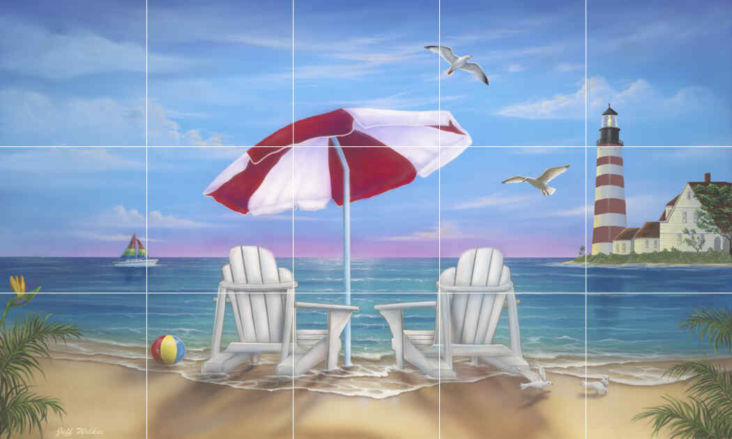 Exotic Lighthouse-JW – Porcelain Tile Mural