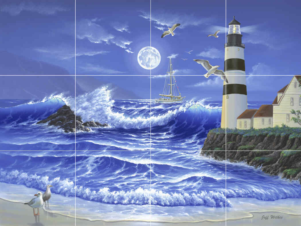 Lighthouse Romance-JW – Porcelain Tile Mural