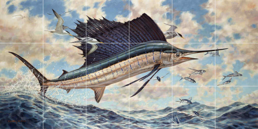 Sailfish Airborne-DR – Porcelain Tile Mural