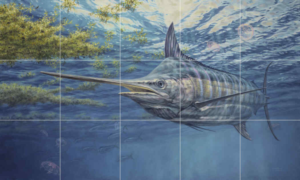 Prowling Marlin-DR – Porcelain Tile Mural