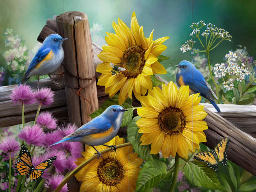 Sunflower Garden I – HP – Porcelain Tile Mural