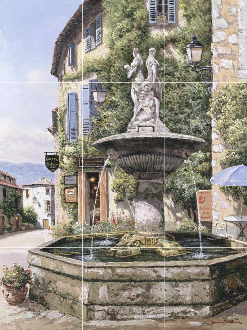 Provance Fountain – SP – Porcelain Tile Mural