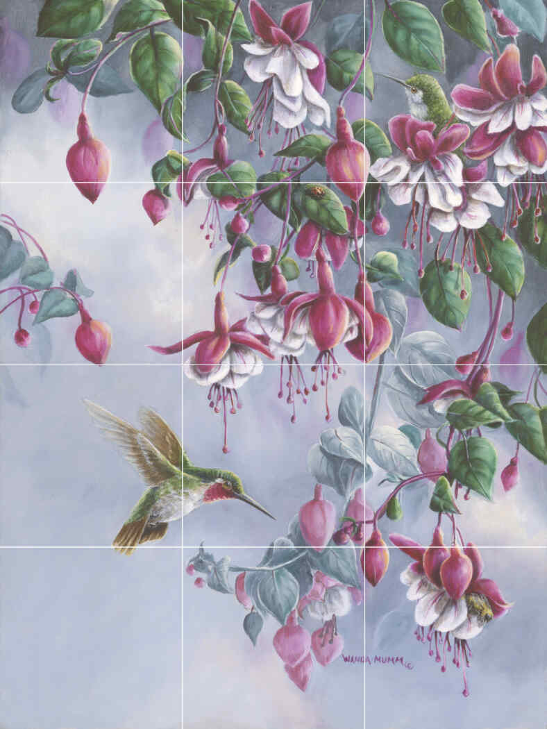 Broadtail and Fuschia – Porcelain Tile Mural