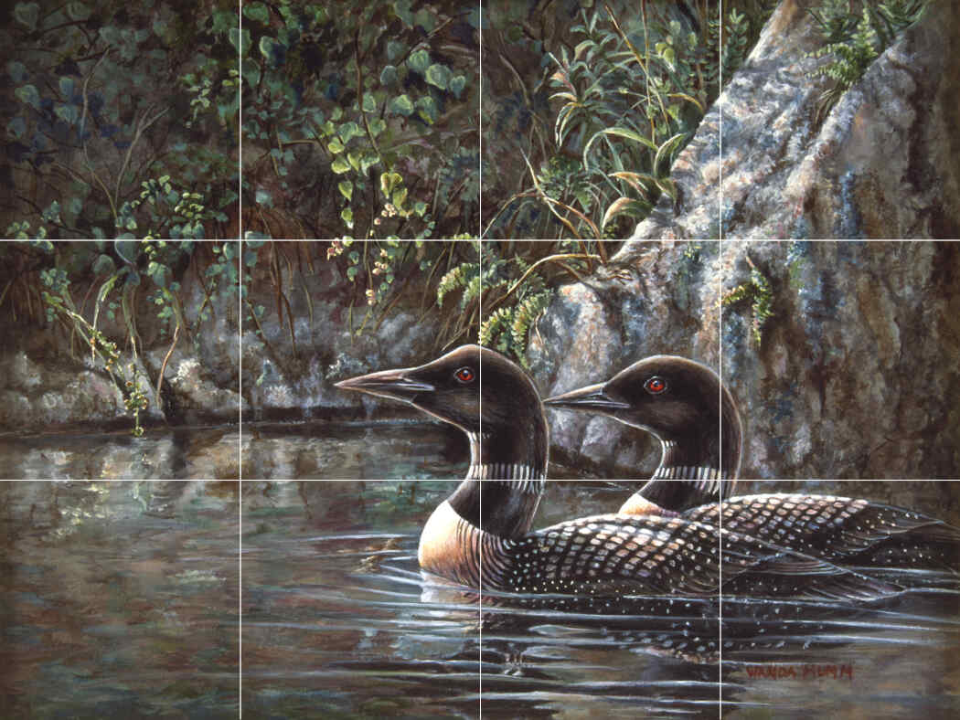 Loon Serenade – Porcelain Tile Mural