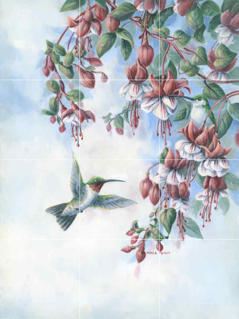 Hummingbird D – Porcelain Tile Mural