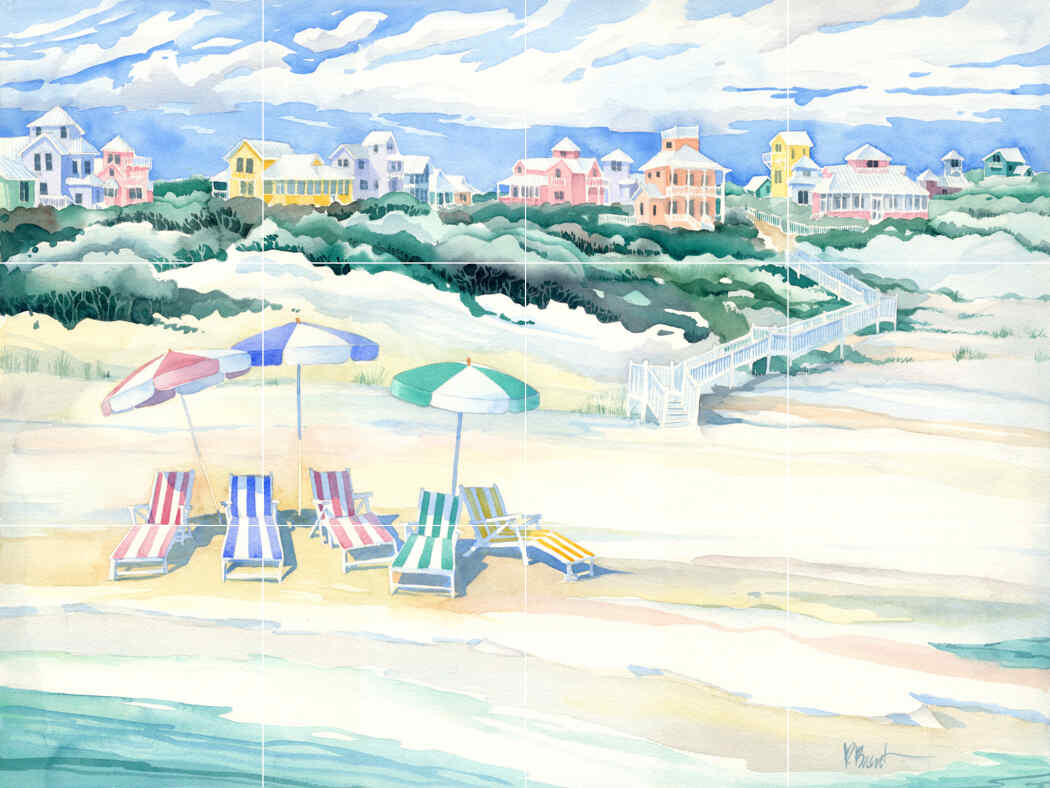 Seaside Shade – Affordable Tile Mural