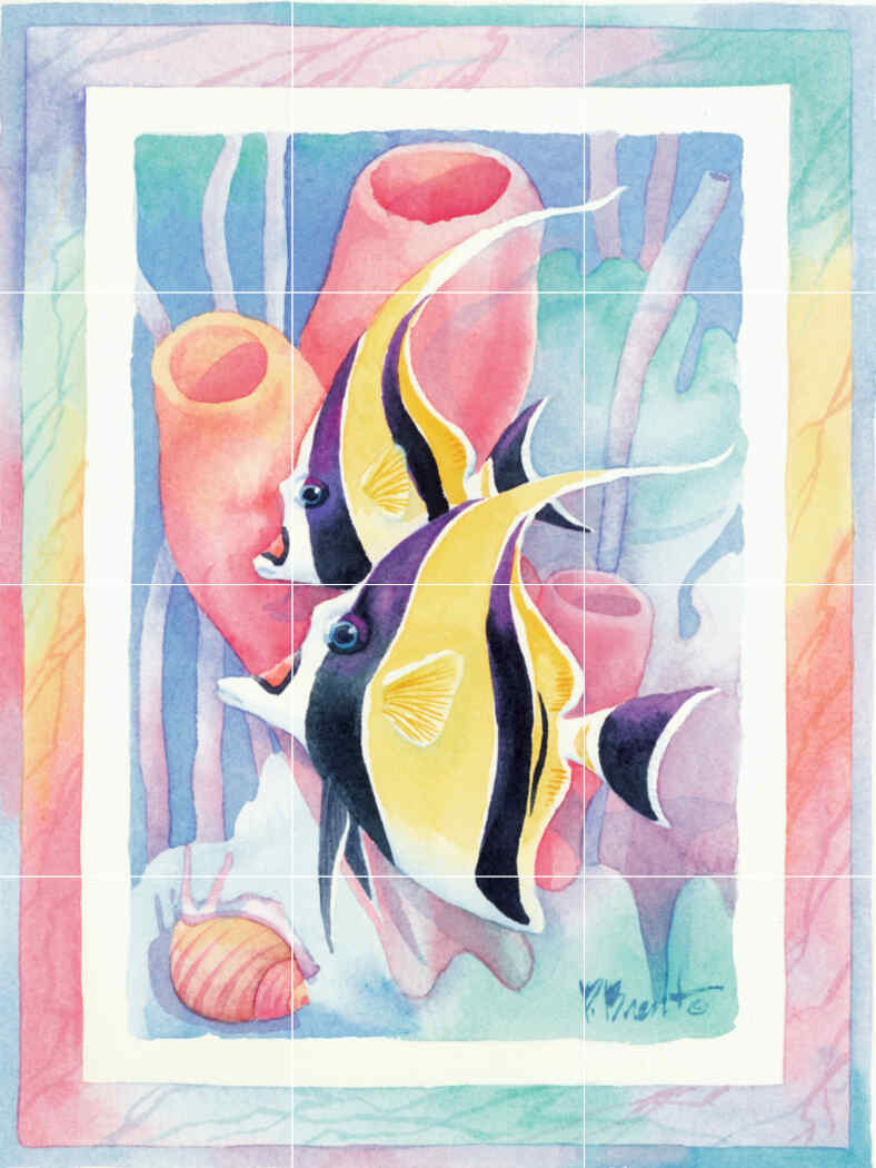 Moorish Idol Duo – Affordable Tile Mural