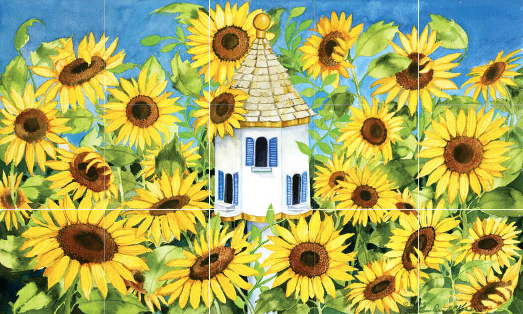 Sunflowers Provencale – Affordable Tile Mural