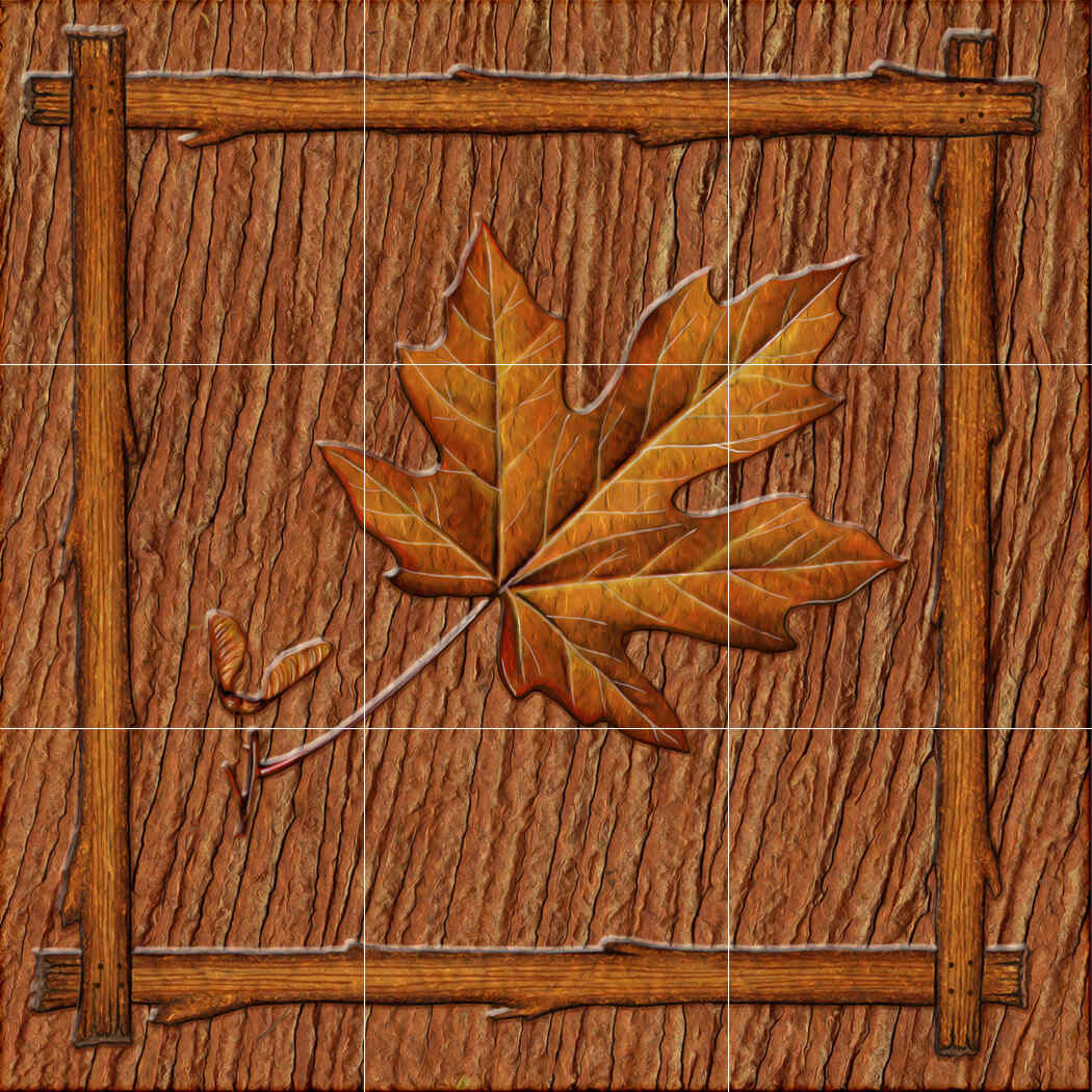 Lodge Maple Leaf 1 – Affordable Tile Mural