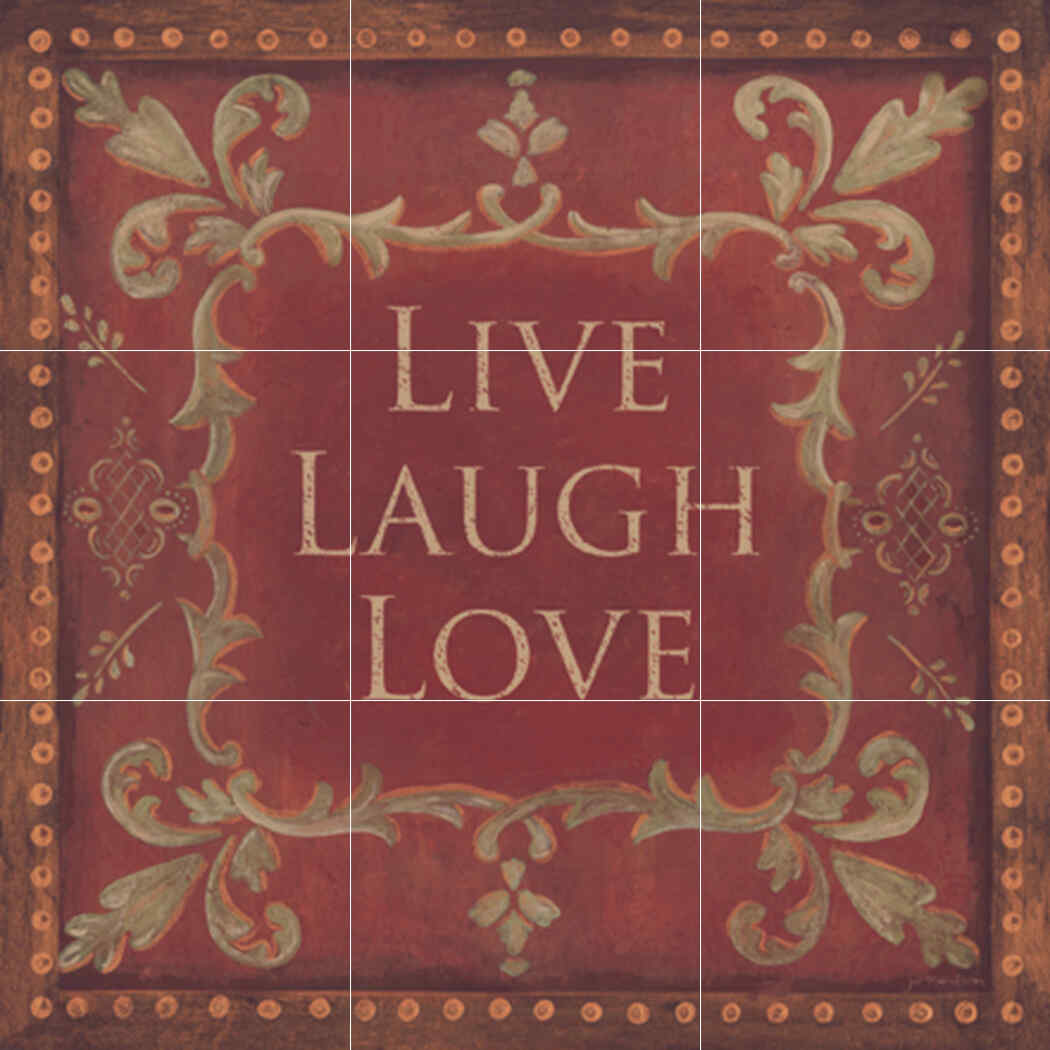 JM-Live Laugh Love – Affordable Tile Mural