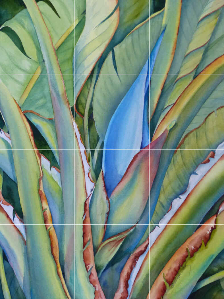 Close up Tropical – Affordable Tile Mural