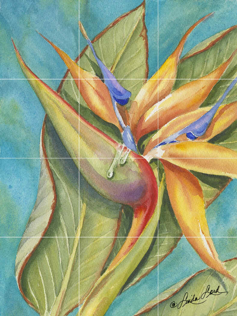 Bird of Paradise III – Affordable Tile Mural