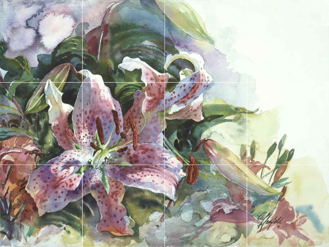 Tiger Lilies-CH – Affordable Tile Mural