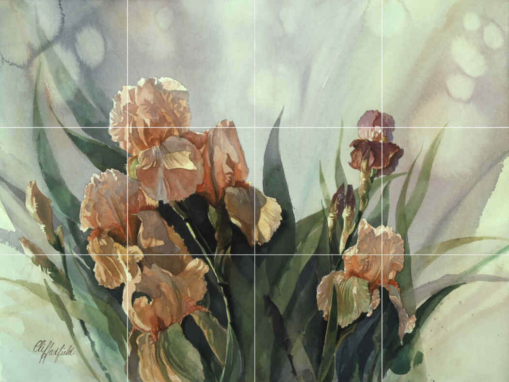 Irises II-CH – Affordable Tile Mural