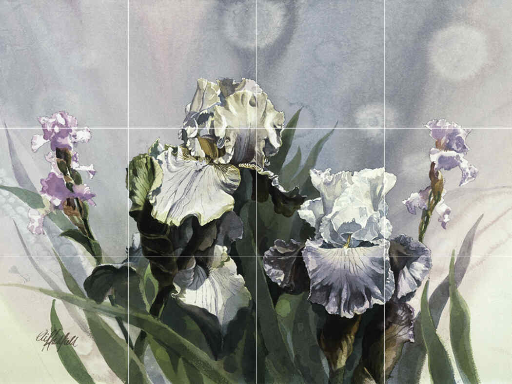 Irises III-CH – Affordable Tile Mural