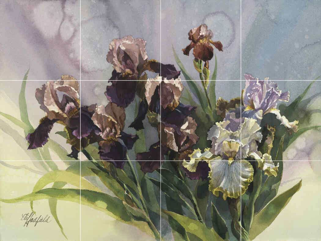 Irises IV-CH – Affordable Tile Mural