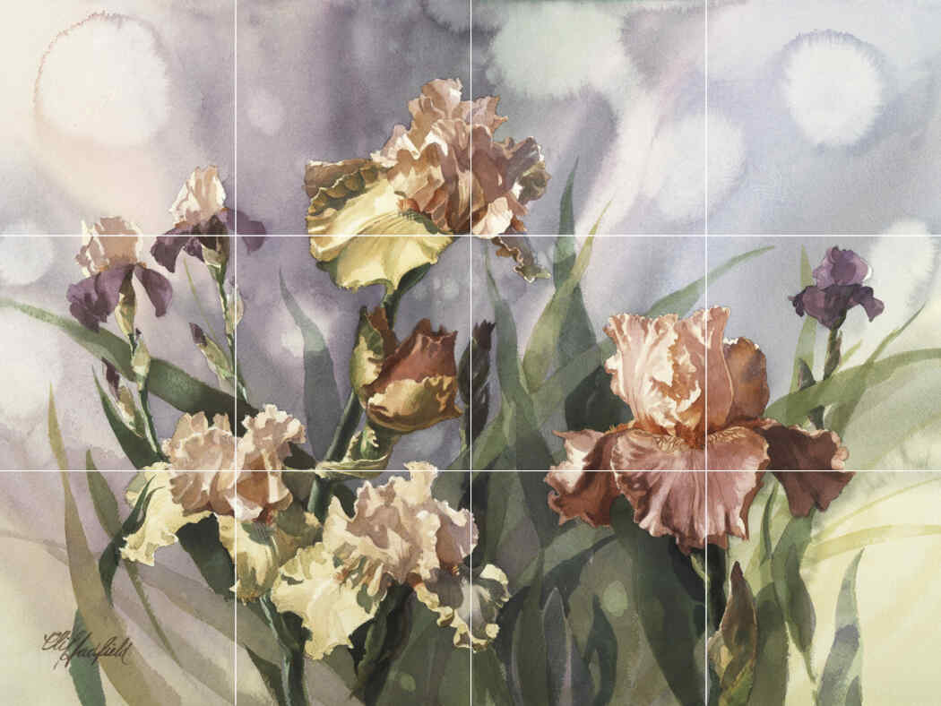 Irises V-CH – Affordable Tile Mural