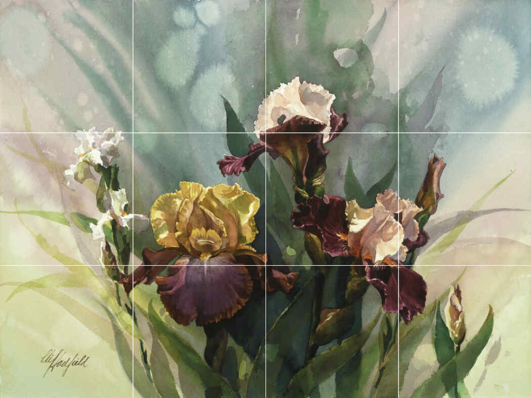 Irises VI-CH – Affordable Tile Mural