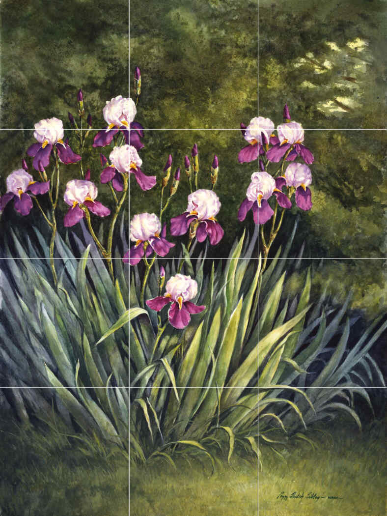 Wild Irises-PTS – Affordable Tile Mural