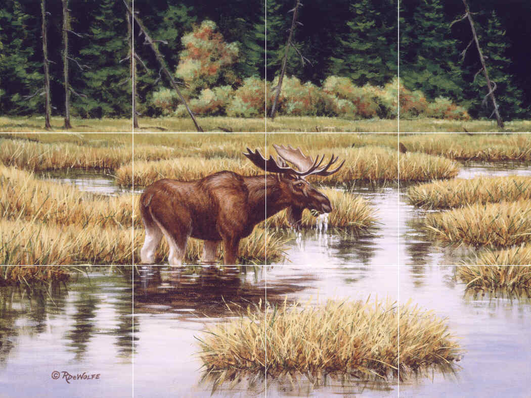 Lone Bull -RD – Affordable Tile Mural