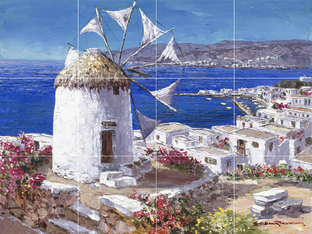 Mykonos – SP – Affordable Tile Mural