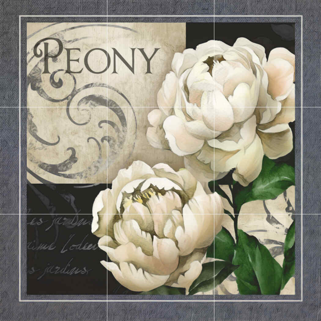 AW – Peony – Affordable Tile Mural