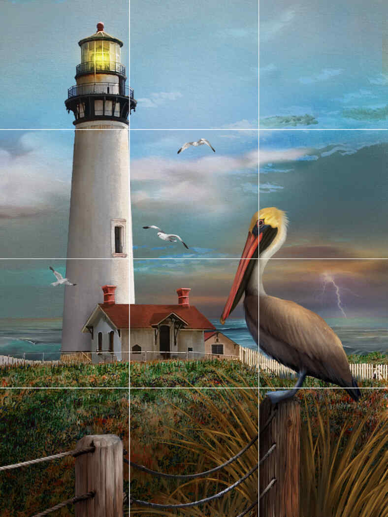 Pigeon Point Lighthouse – TW – Affordable Tile Mural