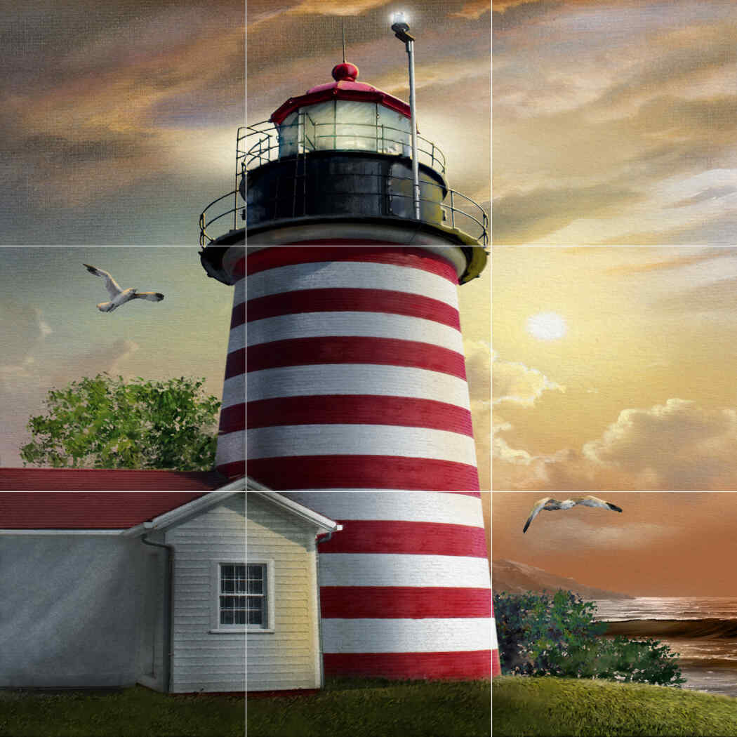 West Quoddy Head Lighthouse – TW – Affordable Tile Mural