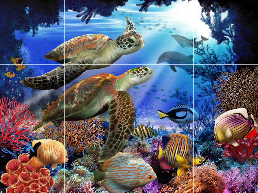 Underwater Fantasy I – TW – Affordable Tile Mural