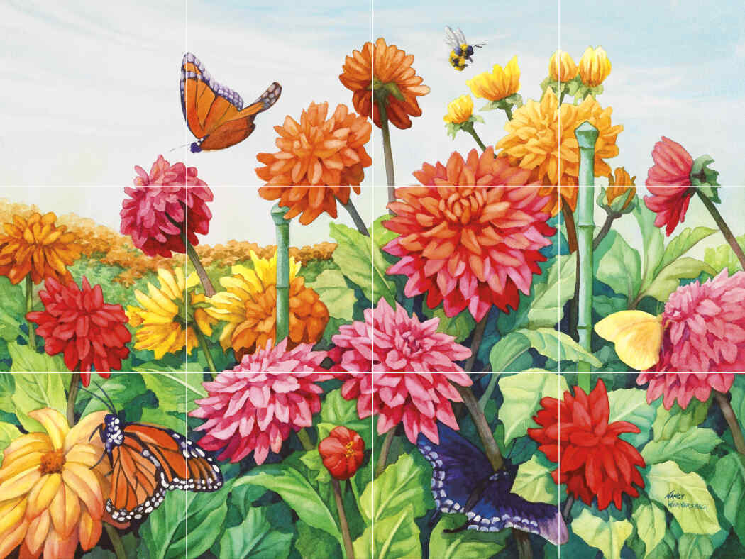 Dahlia Festival – Affordable Tile Mural