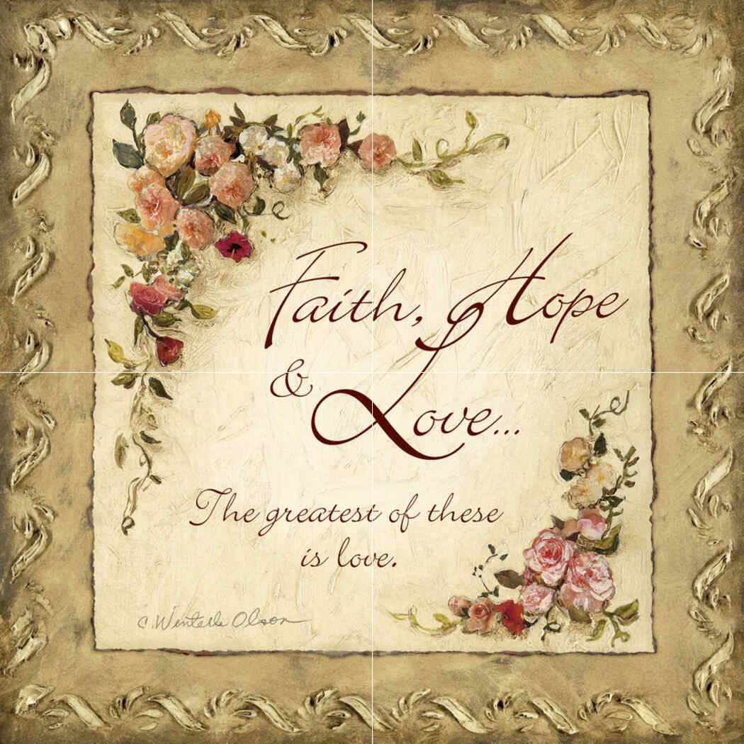 Faith Hope and Love – Affordable Tile Mural