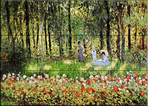 Family of the Artist in the Argenteuil Garden – Affordable Tile Mural