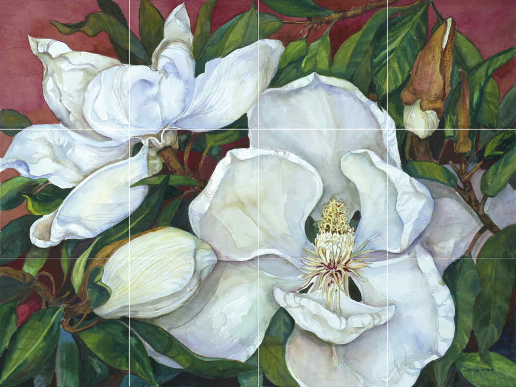 Magnolias – Affordable Tile Mural