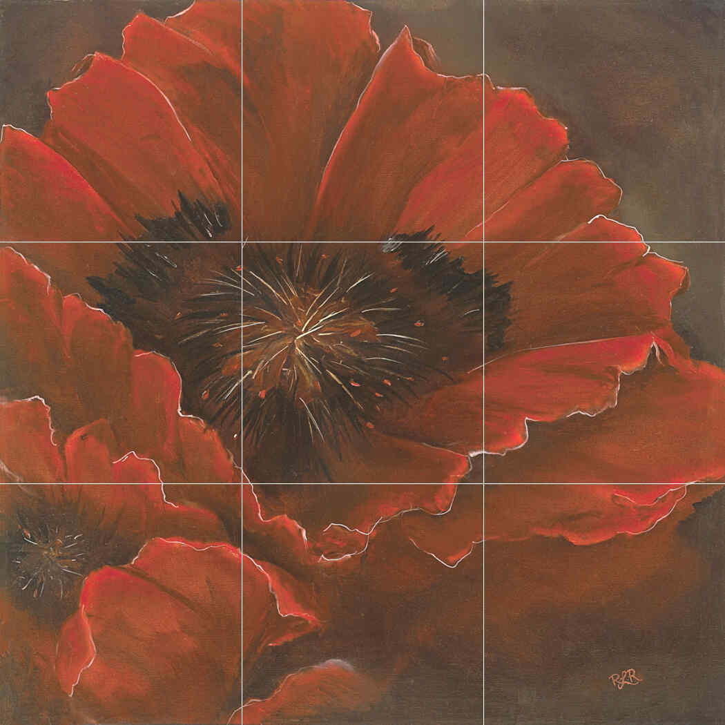 Red Poppy I – Affordable Tile Mural