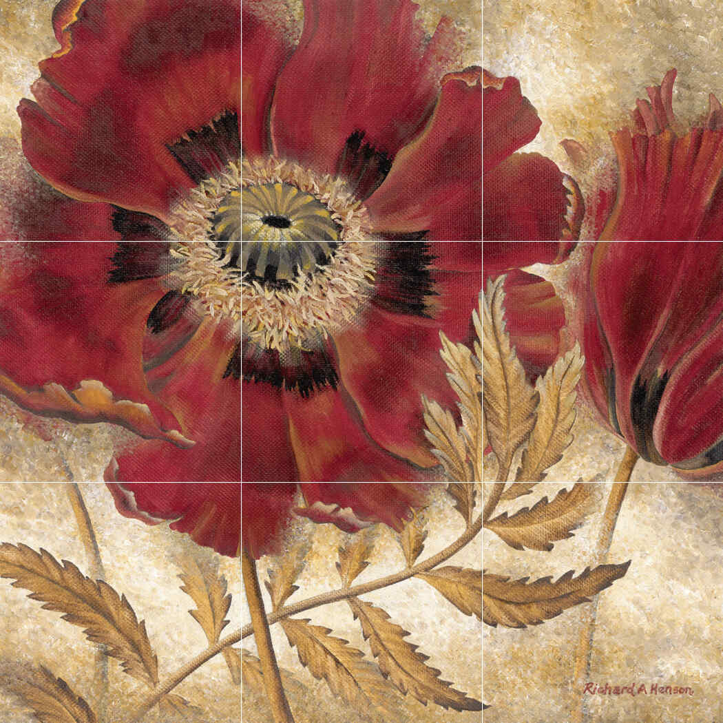 RH-Red Poppy – Affordable Tile Mural