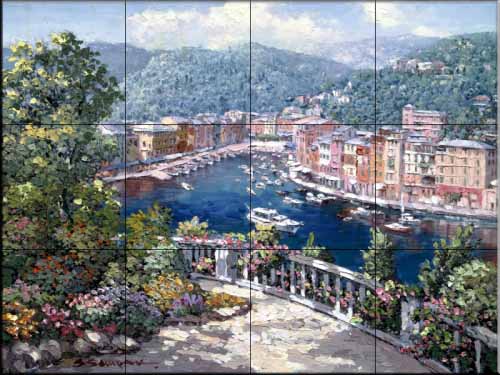 Portofino Two – Affordable Tile Mural