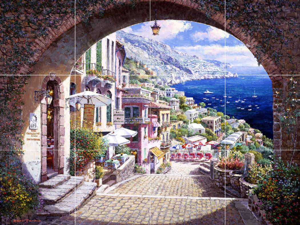 Archway Positano P1570 1 – Affordable Tile Mural